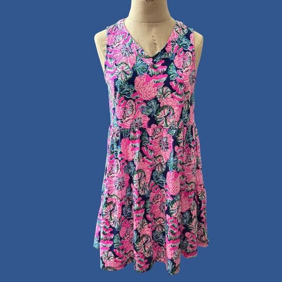 Lilly Pulitzer Girls (SZ: 12/14) Cotton Summer Ruffled Dress / NWOT - Picture 6 of 8